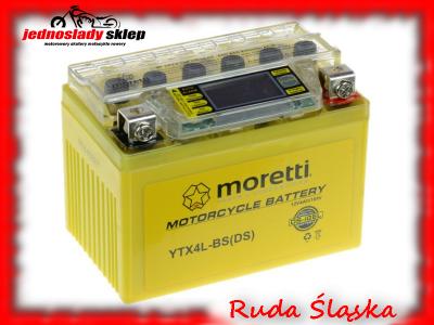 Akumulator Żelowy 12V 4Ah Moretti YTX4L-BS z LCD