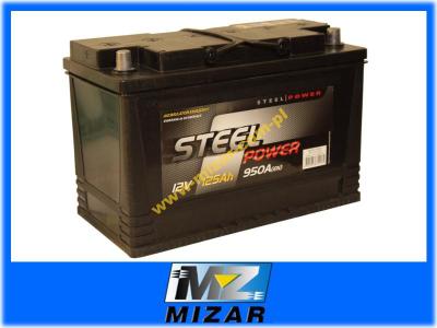 Akumulator 12V 125AH 950A P+ Steel Power Gw 2lata - 3430587771 - oficjalne  archiwum Allegro
