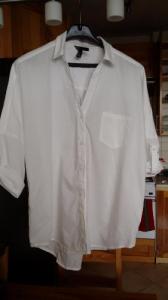luźna biała koszula oversize Mango M