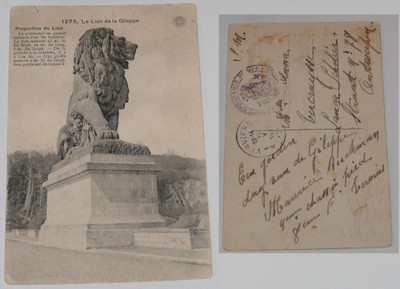 Stara pocztówka - Le Lion de la Gileppe