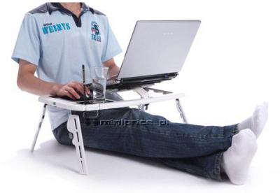Stolik pod laptopa 2x podkładka chłodząca E-table