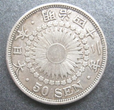 50 SEN 1909 r.SREBRO
