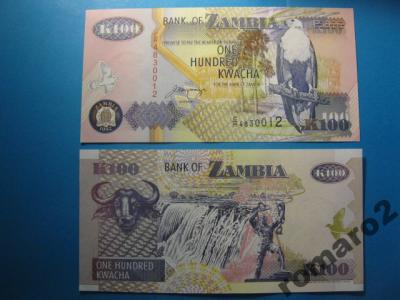Banknot Zambia 100 Kwacha CR 1992 P-38b UNC