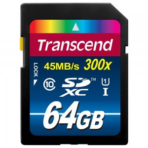 Karta Transcend SDXC 300x 64GB CLASS10 45MB/s