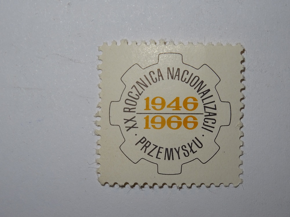 Znaczek pocztowy XX rocznica nacjonalizacji przemy