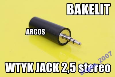 WTYK 2538 JACK 2,5mm STEREO NA KABEL BAKELIT 2szt