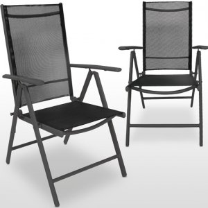 2 krzesła składane aluminiowe na balkon ogród - 6189811672 - oficjalne  archiwum Allegro