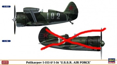 Tylko Polikarpov I-153 z zestawu Hasegawa 02171