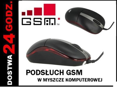 Podsłuch GSM SIM pluskwa myszka 2 mikrofony  S111