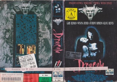 [VHS-1017] DRACULA - Keanu Reeves ---- rarytas !!!
