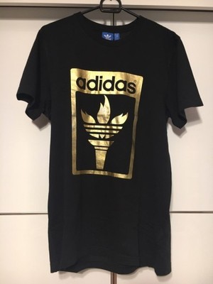Czarna męska koszulka ze złotym logo Adidas M - 6923464932 - oficjalne  archiwum Allegro