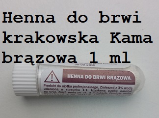 Henna do brwi Kama krakowska 1 ml brązowa