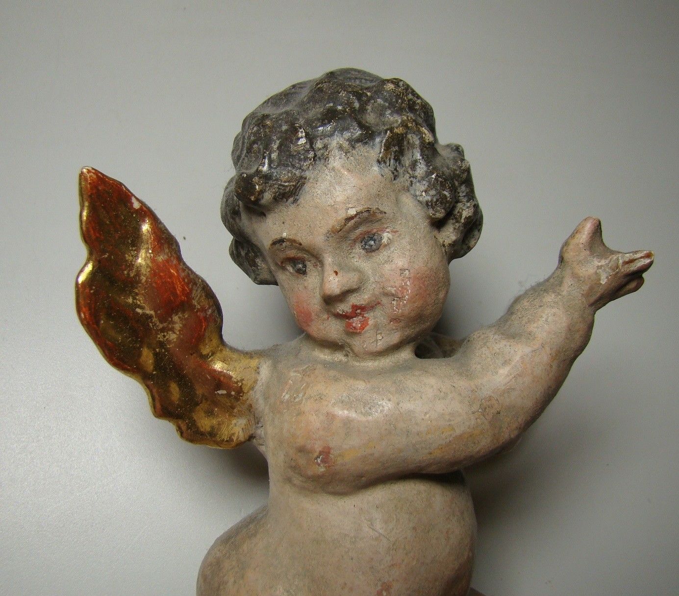 Stara rzeźba anioł cherubin - 7045611081 - oficjalne archiwum Allegro