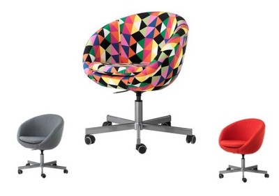 IKEA SKRUVSTA krzesło fotel obrotowy 3 KOLORY - 5950715472 - oficjalne  archiwum Allegro