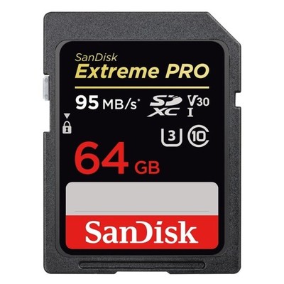 SanDisk Extreme Pro SDXC 64GB 95/90 V30 UHS-I U3