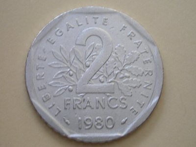 Francja - 2 franki - 1980 rok     *