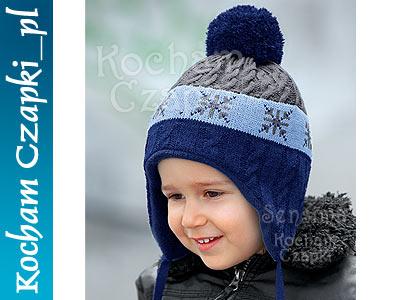 Zimowa czapka uszatka, dla chłopca, Raster 48-50 - 4708031580 - oficjalne  archiwum Allegro