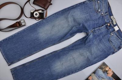 GAP jeansowe SPODNIE męskie prosta nogawka_XL