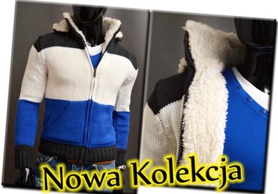 Gruby ocieplany SWETER bluza NOWA kolekcja Zima SM