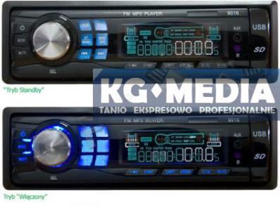 RADIO samochodowe MP3 usb AUX pilot 4x50W ISO