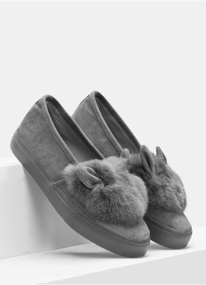 szare buty króliczki królik deezee 37 - 6818506083 - oficjalne archiwum  Allegro