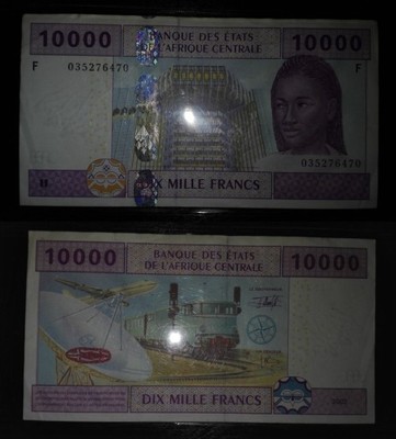 Gwinea Równikowa CFA 10 000 Franków 2002 P-510F