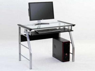 Eleganckie biurko komputerowe B-18 szklany blatB18