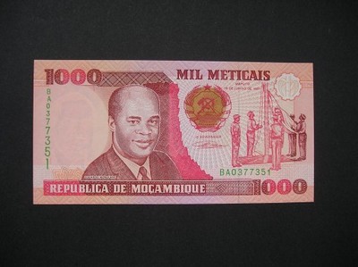 Mozambik - 1000 meticais - 1991 - stan bankowy UNC