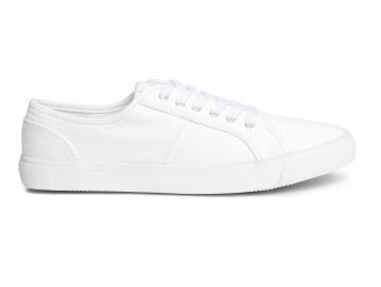 H&M HM trampki buty sneakersy białe bawełna 38 - 6787632288 - oficjalne  archiwum Allegro