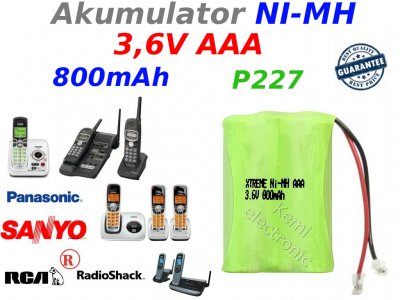 Akumulator NiMH AAA 800mAh 3,6V Sanyo Panasonic BT