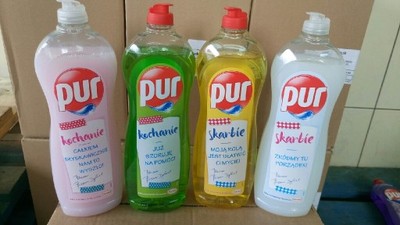 Płyn do mycia naczyń PUR - 900ml - różne rodzaje