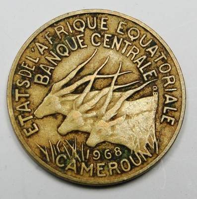 1968 - Kamerun - Afryka - 5 franków