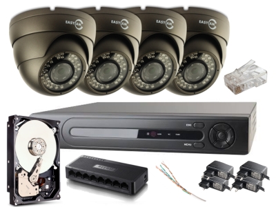 Zestaw monitoringu 1080P 4xkamera online IP140