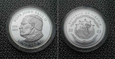 10 dollars LIBERIA Jan Paweł II 2003.MENNICZY!