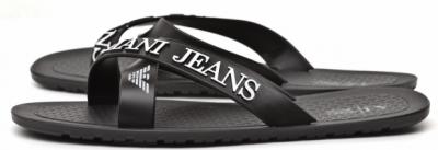 Klapki Męskie Armani Jeans 06597 Czarne