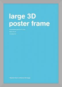 Rama drewniana 46,8x67 cm - Obraz 3D - Srebrna