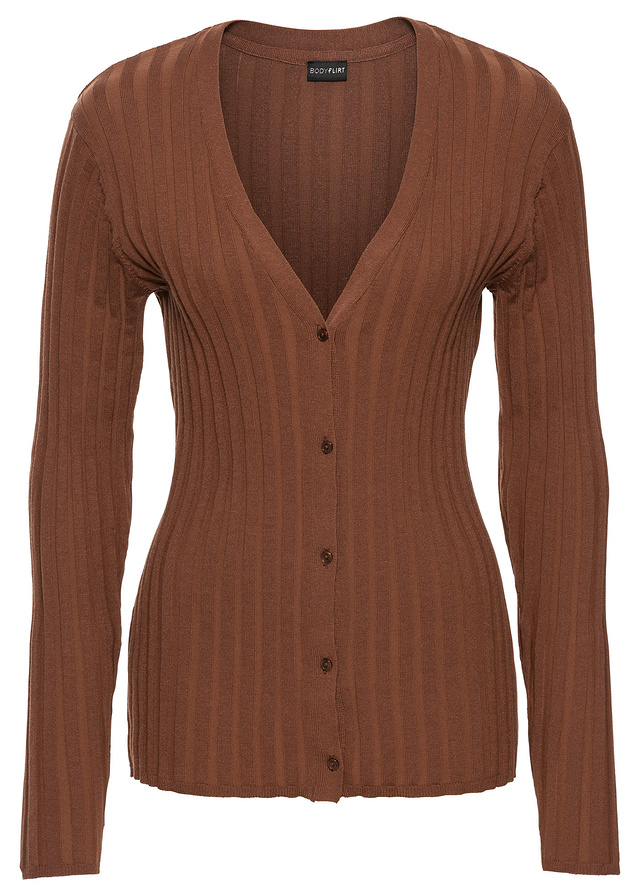 Sweter rozpinany w prą brązowy 36/38 S/M 904853 - 7067055941 - oficjalne  archiwum Allegro