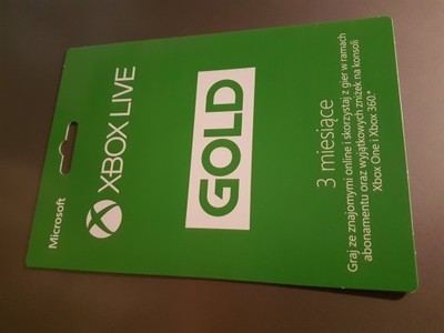 Xbox Live Gold 3 miesiące - oryginalny kod
