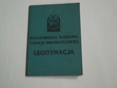 Legitymacja ORMO PRL 1966 rok milicja