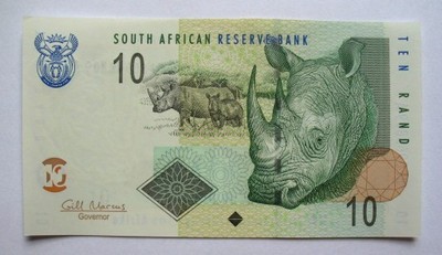 RPA 10 Rand 2009 P-128b UNC(-) PIĘKNY !!!!!