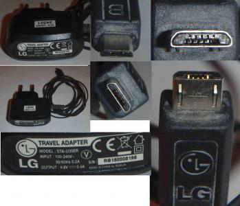 zasilacz LG  STA U35ER, 4,8V, 0,4A LG5,GT540,LG7