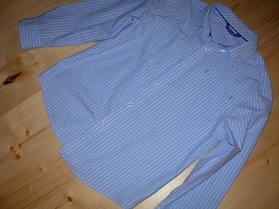 J.LEWIS elegancka błękitno biała koszula 128-134