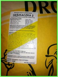 Pasza karma dla KACZEK 2  i  GĘSI 2(granulat 25kg)
