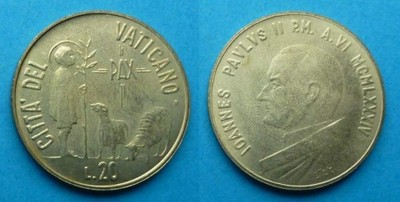 492. Watykan 1984 r. 20 lirów