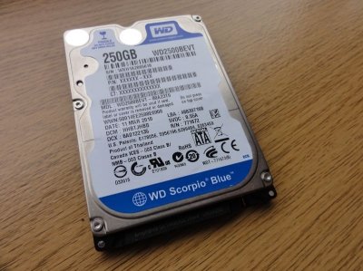Dysk WD Blue 2,5&quot; 250 GB SATA WD2500BEVT
