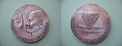 Medal  Jan Paweł II  Lublin 1983 r.