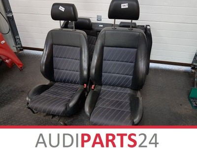 Audi A4 B5 Fotele kubełkowe skóra półskóra czarne - 6890595999 - oficjalne  archiwum Allegro