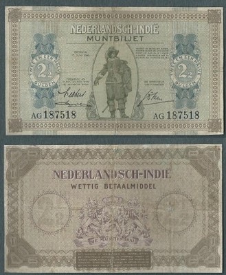 Netherlands Indies 2-1/2 Gulden 1940 r