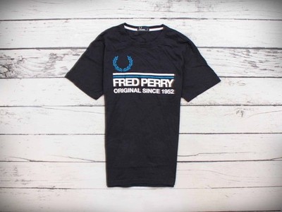 *X Fred Perry T-shirt Męski Koszulka Czarna roz L
