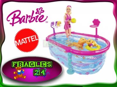 Lalka Barbie Basen Pływających Szczeniaczków - 3614230473 - oficjalne  archiwum Allegro